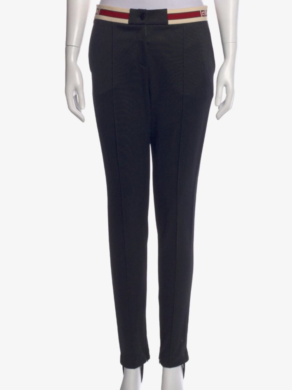 Gucci Skinny Leg Pants with Stirrups and Signature Logo Like New